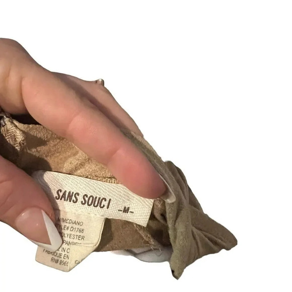 Sans Souci‎ Faux Suede High Neck Sleeveless Dress Size Medium - Picture 2 of 3